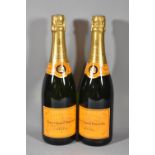 Two Bottles of Veuve Clicquot Champagne Together with Two La Grande Dame Rose Boxes (Empty)