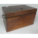 A Late Victorian/Edwardian Work Box with Three Inner Removable Fitted Trays and Two Carrying