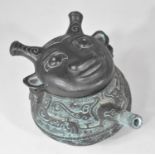 A Reproduction Shang Dynasty Bronze age Chinese Ewer, 11cm high
