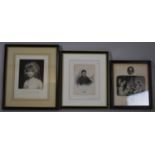 A Collection of Three Framed Engravings, Lady Catherine Manners, Thomas Telford and Sir