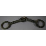 A Chinese Han Dynasty Bronze Snaffle Bit, 20cm Long