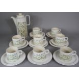A Vintage Hornsea "Fleur" Coffee Set comprising Eight Cups, Five Saucers and Eight Side Plates