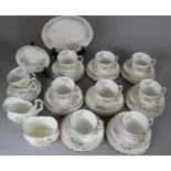 A Collection of Royal Albert "Haworth" Pattern Teawares composing Tens Cups, Ten Saucers, Eight Side