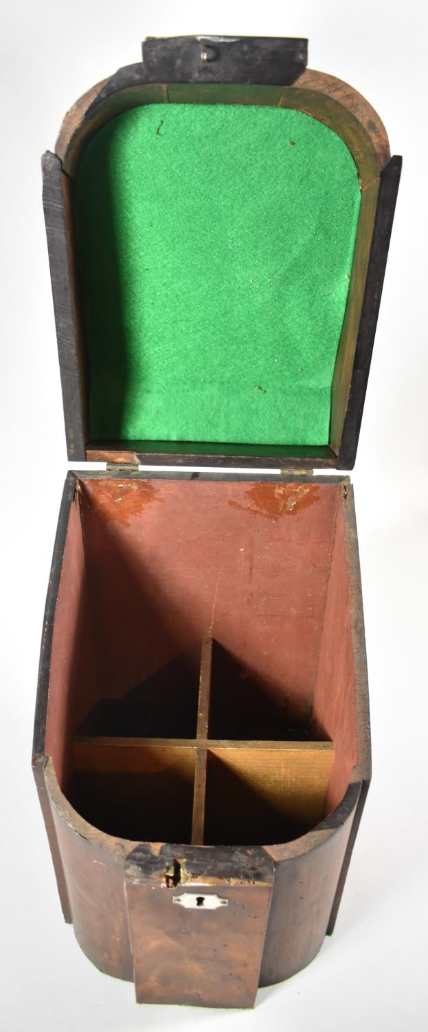 A Georgian Knife Box Now Converted to Four Section Tantalus, 22cm wide - Image 3 of 3