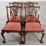 A Set of Four Chippendale Style Mahogany Dining Chairs