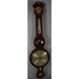 A 19th Century Mahogany Wheel Barometer with Thermometer