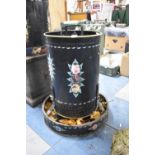 A Bargeware Painted Chicken Feeder, 49cm high