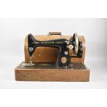 A Cased Manual Singer Sewing Machine