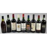 A Collection of Nine Bottles of Various Red Wines, 1999, 2001, 2012, 2004