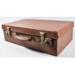 A Vintage Leather Suitcase, 50cm wide