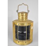 A Brass Replica Ships Lantern, 28cm High