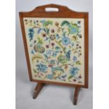 A Mid 20th Century Oak Framed Tapestry Fire Screen, 49cm wide