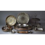 A Collection of Various Metalwares to include Galleried Tray, Pierced and Moulded Tray, Wine