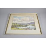 A Framed Water Colour Monogrammed AMF Depicting River Scene, 36cm wide