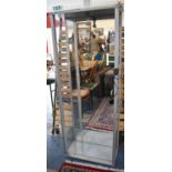 A Glazed Modern Open Shop Shelf Unit with Mirror Back, Illuminated 65cm x 33cm x 68cm high