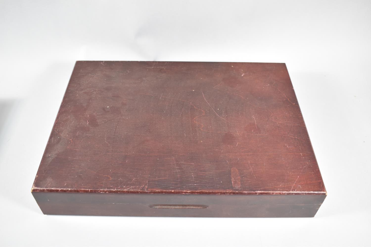 Three 20th Century Wooden Canteen Boxes, The Largest 47cm Wide (All empty) - Image 4 of 7