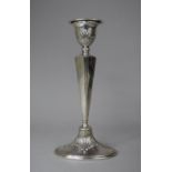 A Silver Candlestick, Birmingham 1913, 23cm high