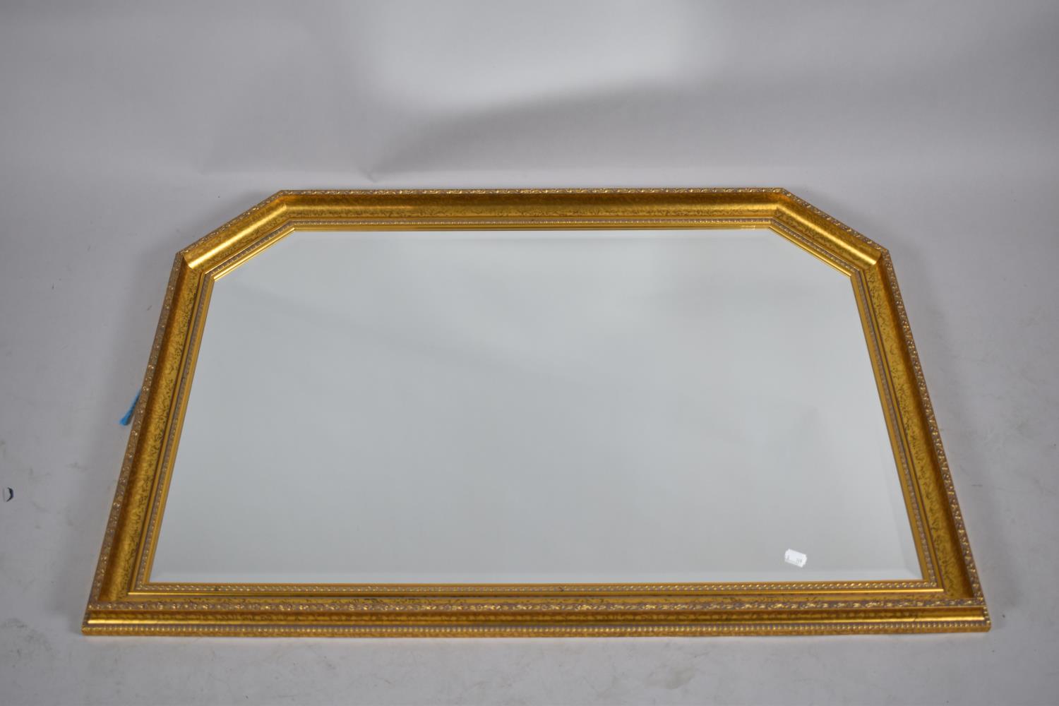 A Large Gilt Framed Wall Mirror, 101cm wide
