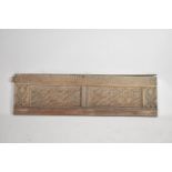 A 19th Century Carved Oak Fireplace Panel, 122cm Long
