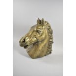 A Heavy Cast Metal Study of a Horses Head, 38cm high