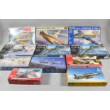 A Collection of Eleven Aircraft Kits to Include Revell, Airfix, Italeri