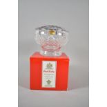 A Boxed Royal Brierley Cut Glass Rose Bowl, 15cm diameter