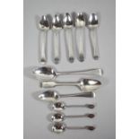 A Collection of Various Georgian and Later Silver Coffee and Teaspoons