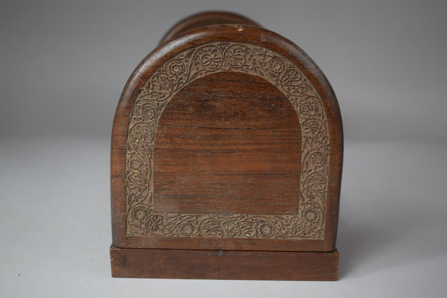 A Nicely Carved Indian Hardwood Book Slide, 33cm Long When Closed - Image 2 of 3