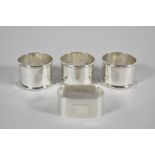 Four Silver Napkin Rings, 57g