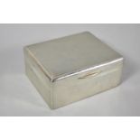 A Silver Cigarette Box, London 1902, Engine Turned Decoration to Lid, 10.5cm wide