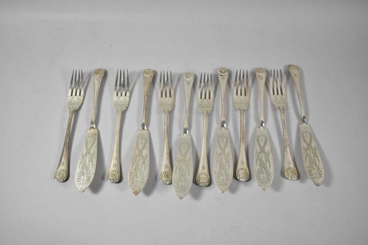 A Collection of Elkington Silver Plated Fish Knives and Forks