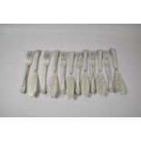 A Collection of Elkington Silver Plated Fish Knives and Forks
