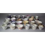 A Collection of 18th and 19th Century Teacups and Coffee Cans to include Royal Worcerst, Continental