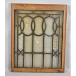 An Edwardian Lead Glazed Rise and Fall Shutter, 61cm Wide