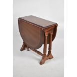 A Modern Small Mahogany Drop Leaf Occasional Table , 46cm long