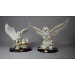 A Pair of Julianna Snowy Owl Ornaments, One Claw af