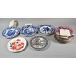 A Collection of Various Decorated Floral Plates Including Music of Flowers Series