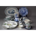 A Collection of Ceramics to include Blue and White Cheese Dish and Cover, Blue and White Teapot,