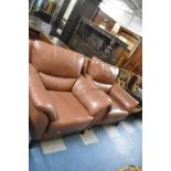 A Pair of Leather Armchairs, cost £549 each 2016