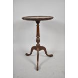 A 20th Century Mahogany Tripod Pie Crust Wine Table, 35cm Diameter