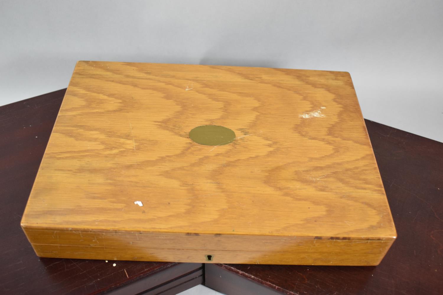 Three 20th Century Wooden Canteen Boxes, The Largest 47cm Wide (All empty) - Image 2 of 7