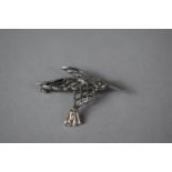 A Silver Novelty Brooch in the Form of a Humming Bird, Hallmarked Birmingham 1989