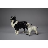 A Beswick Collie and Lamb