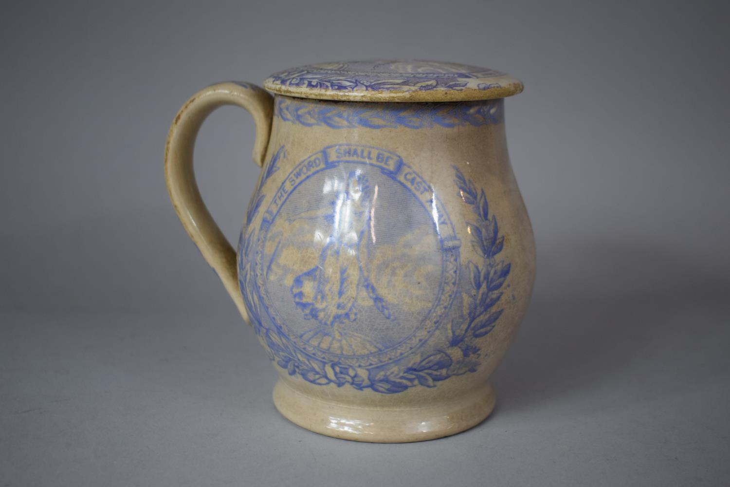 A 19th Century Baluster Shaped Peace Mug with Cover, by Ford & Riley (1882-1893), 13cm high