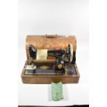 A Vintage Cased Singer Sewing Machine