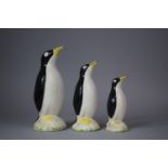 A Graduated Set of Three Penguins, Smallest AF, Tallest 15cm high