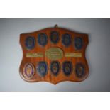 A Motorcycle Trophy Shield, Northampton Section Banbury Run Anniversary 1985, 37cm wide