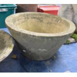 A Circular Reconstituted Stone Patio Planter, 61cm Diameter