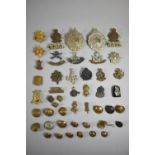 A Collection of Various Regimental Badges, Buttons etc