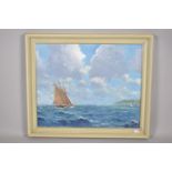 A Framed Oil on Board, "A Fair Wind" by John Purser, 54cm Wide